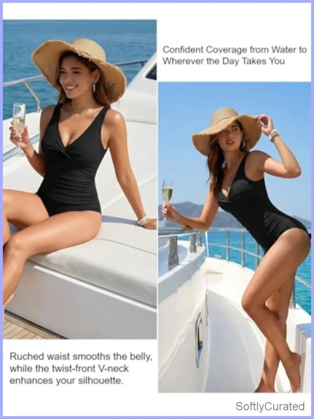 Tummy Control One Piece Swimsuit Push Up Full Coverage Slimming Swimwear